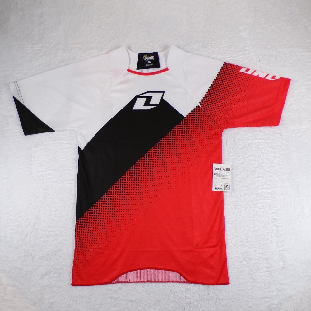 One Industries MTB Vapor Short Sleeve Mens / Teen Black White Red Size S